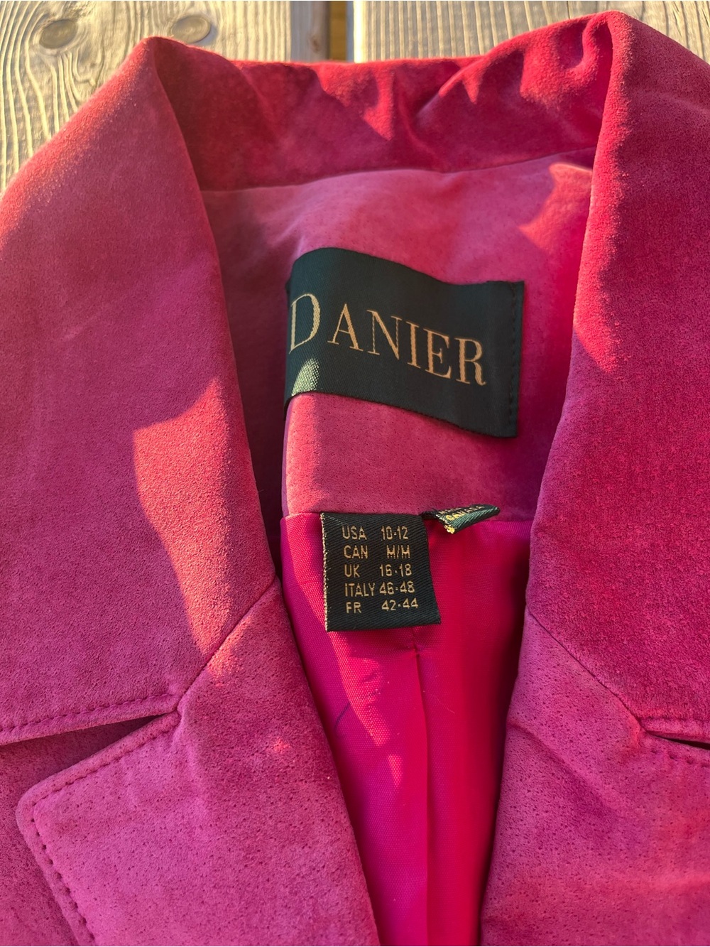 Danier Hot Raspberry Suede Jacket - Picture 2 of 11